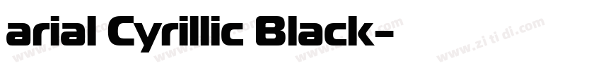 arial Cyrillic Black字体转换